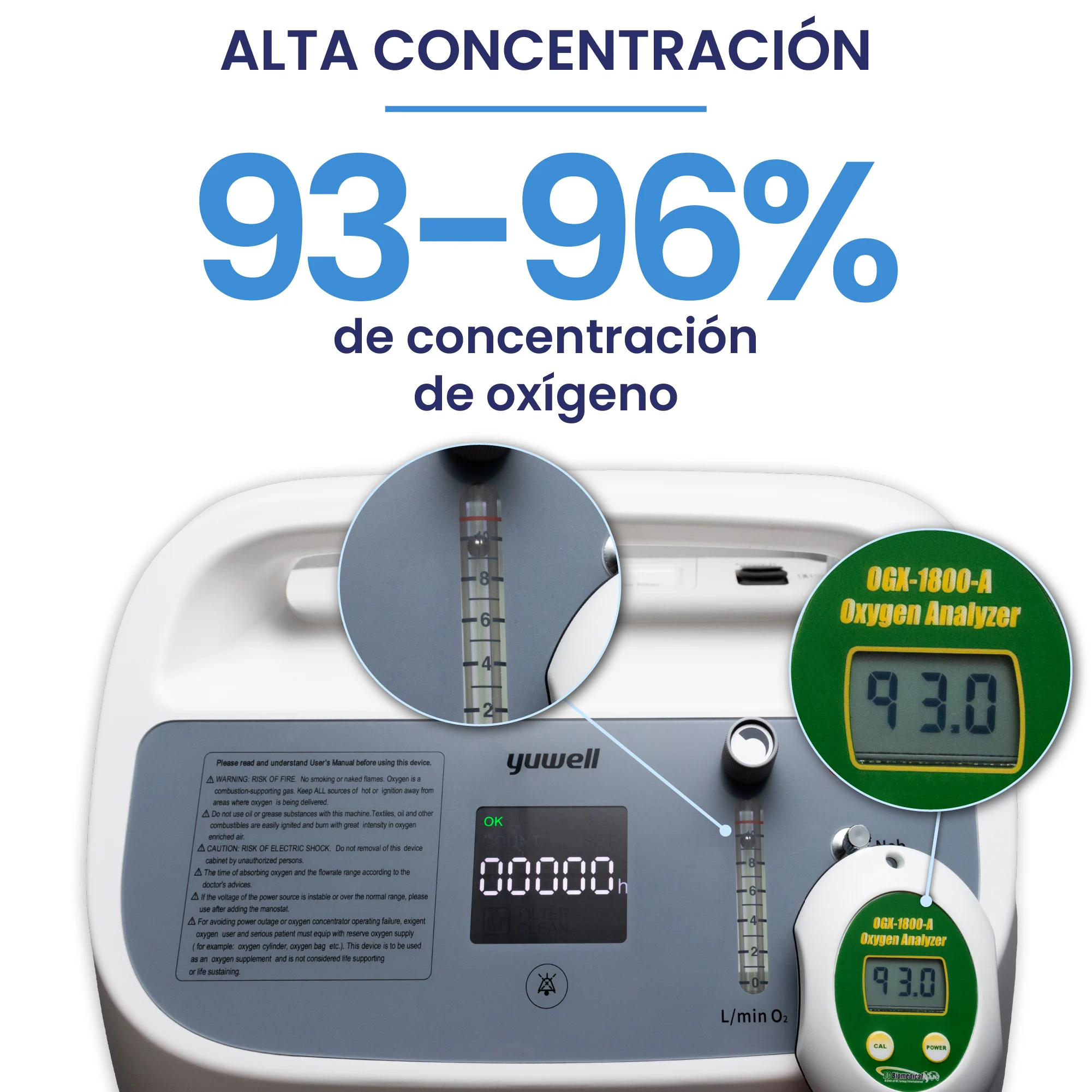 Concentrador De Oxígeno 10 Litros Grado Médico Con Nebulizador - Image 4