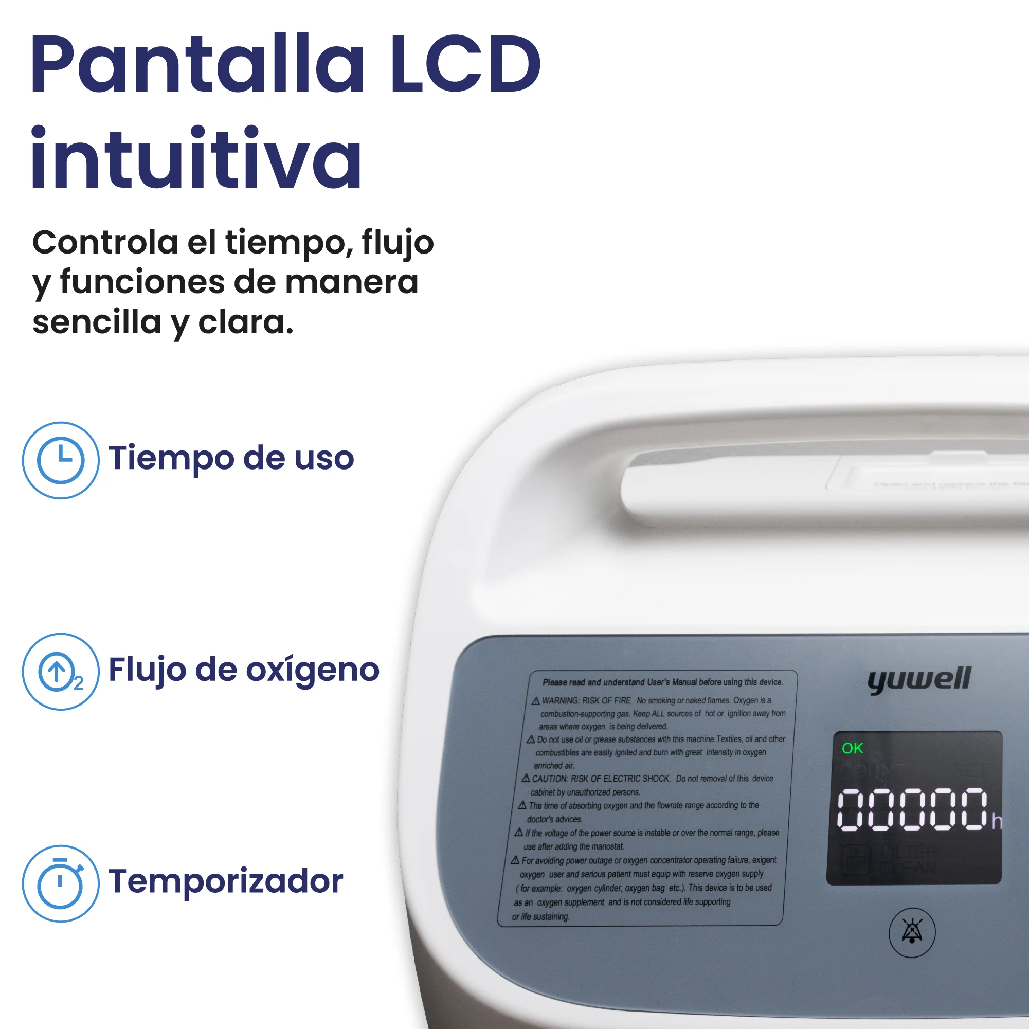 Concentrador De Oxígeno 10 Litros Grado Médico Con Nebulizador - Image 7